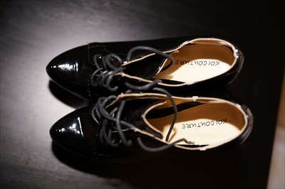 Black Patent High Heel Stiletto Oxford Booties Hidden Platforms Sexy
