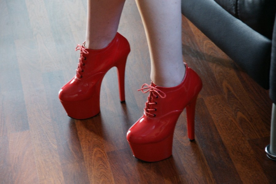 Sexy Red High Heel Stiletto Oxford Lace Up Pumps Booties