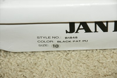 Jante Sexy Black Patent Platform Pumps Stripper B1848