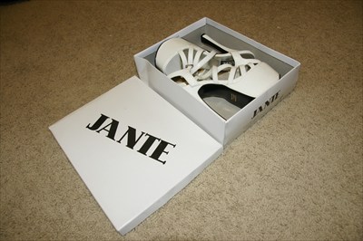 Jante Sexy White Platform Stripper Sandals sz 10 a8166