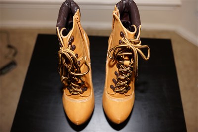 Tan Nubuck  lace up hidden platform high heel stiletto boots z jo zigi